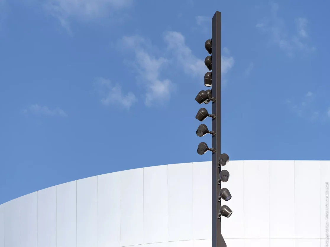 Mat d'éclairage porte de la Chapelle