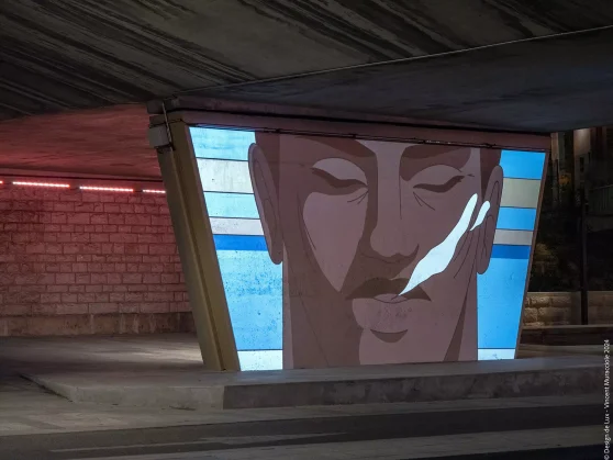 vidéo sur un soubassement du tunnel Porte de la Chapelle